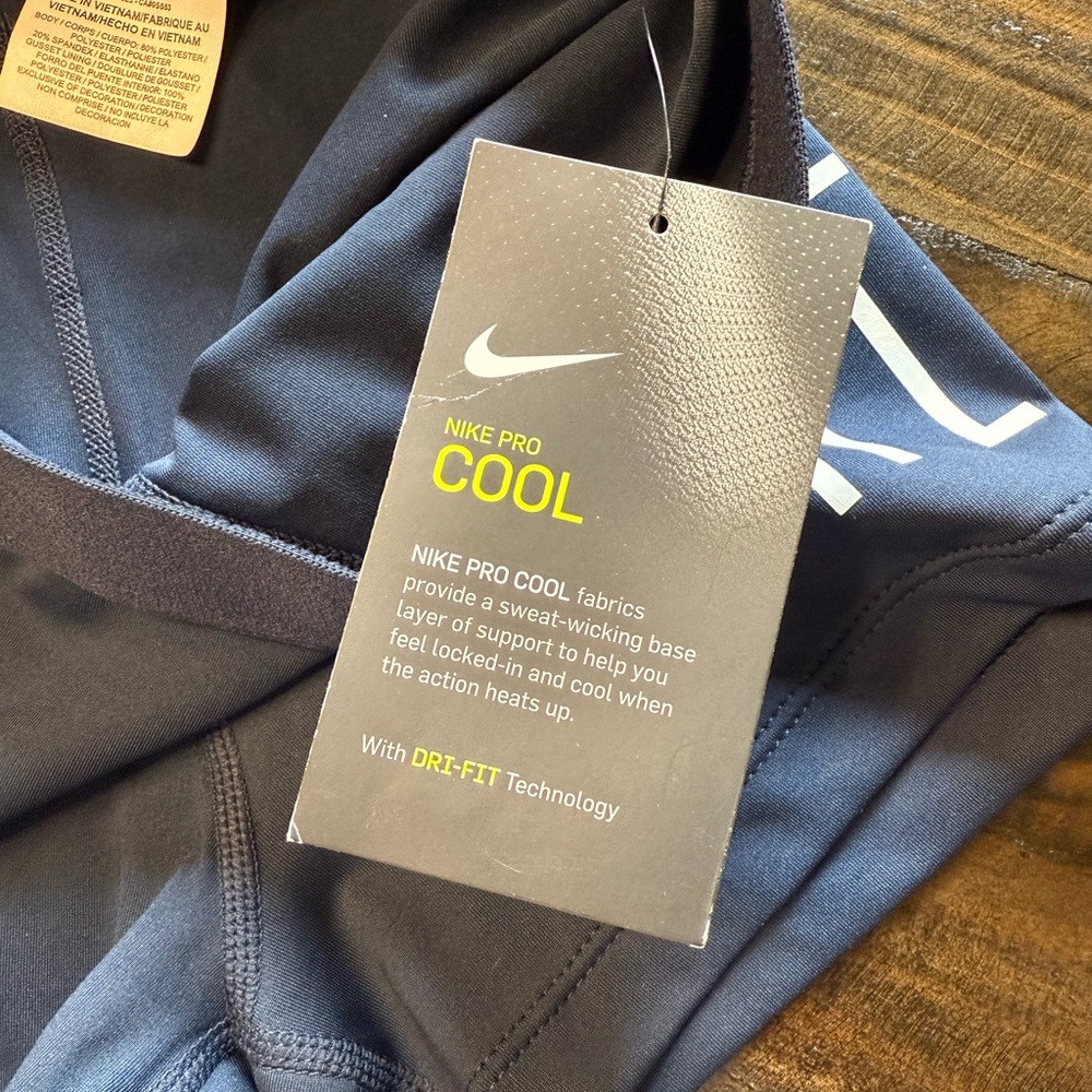 Nike Pro Dri-FIT Cheer Spandex in Navy Blue - Picture 5 of 6